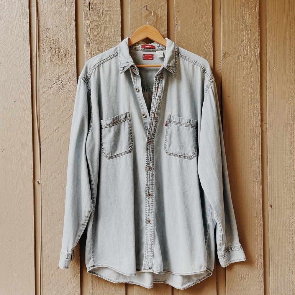 Levi's Light Wash Denim Button-Up Shirt